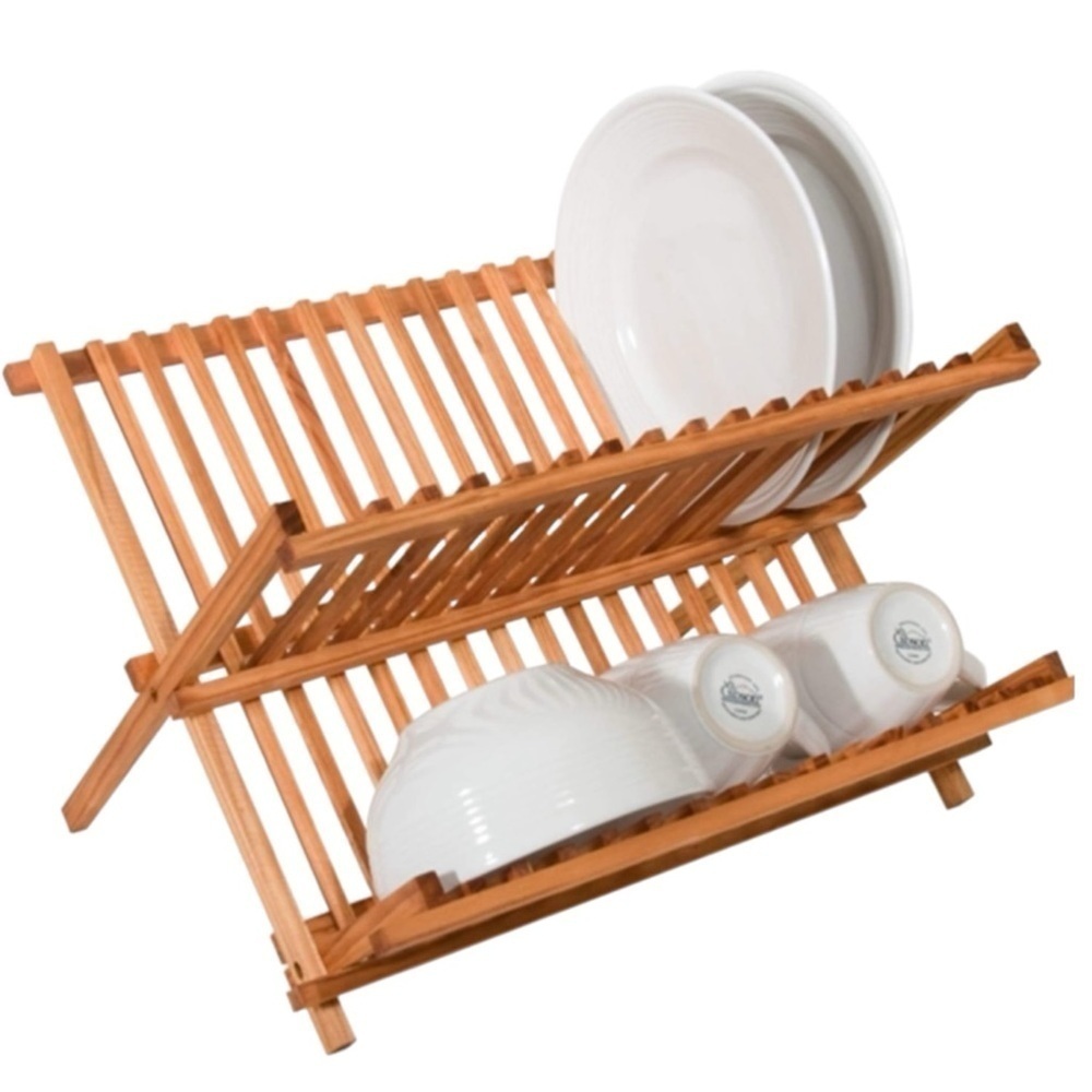 PINE FOLDING DISH RACK RUSTIC Wood Collection NEW - Picture 5 of 10